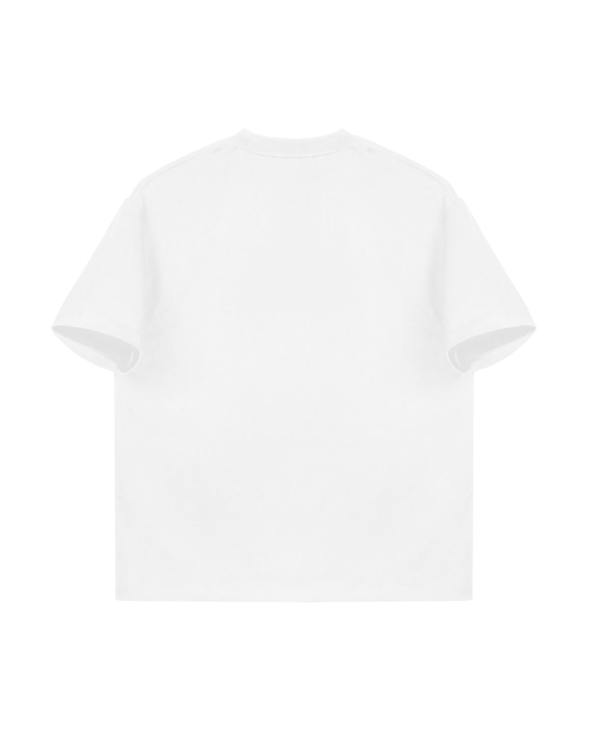 BRZY 01 white tee, back view.
